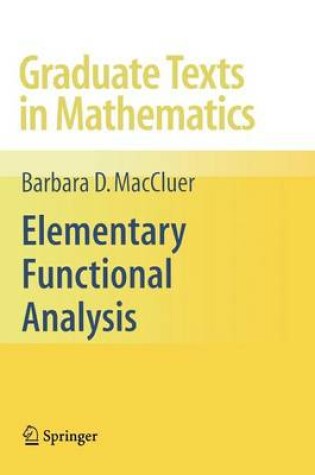 Cover of Elementary Functional Analysis