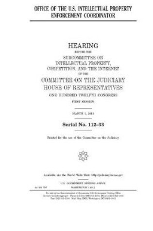 Cover of Office of the U.S. Intellectual Property Enforcement Coordinator