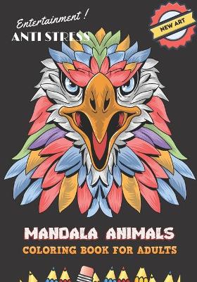 Book cover for Mandala animals coloring book for adults