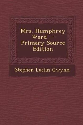 Cover of Mrs. Humphrey Ward