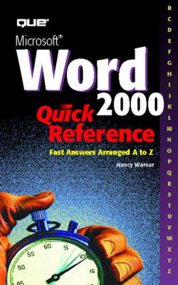 Book cover for Microsoft Word 2000 Quick Reference