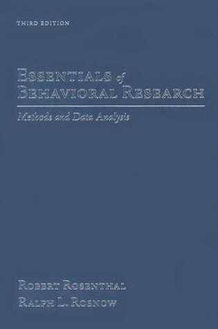 Cover of Essentials of Behavioral Research