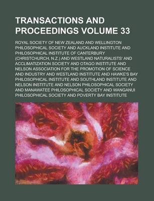 Book cover for Transactions and Proceedings Volume 33