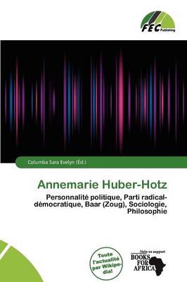 Book cover for Annemarie Huber-Hotz