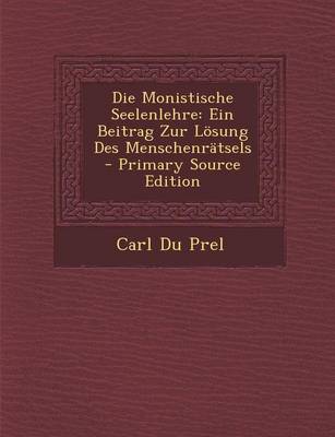 Book cover for Die Monistische Seelenlehre