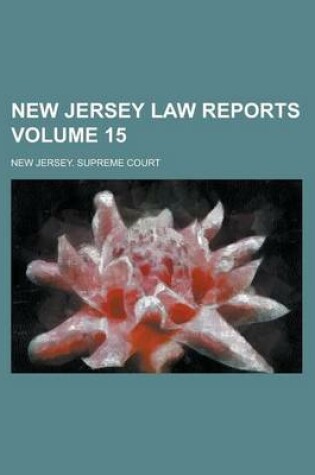 Cover of New Jersey Law Reports Volume 15