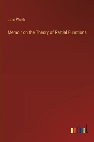 Cover of Memoir on the Theory of Partial Functions