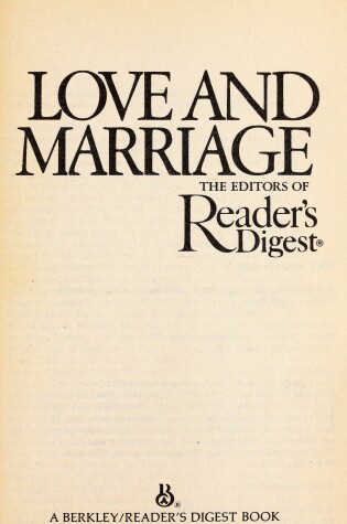 Cover of Love and Marriage