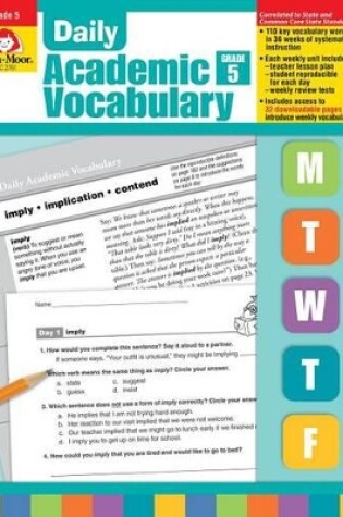 Cover of Daily Academic Vocabulary Grade 5