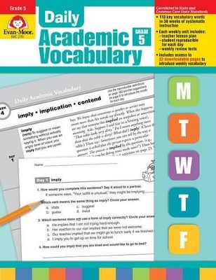 Book cover for Daily Academic Vocabulary Grade 5