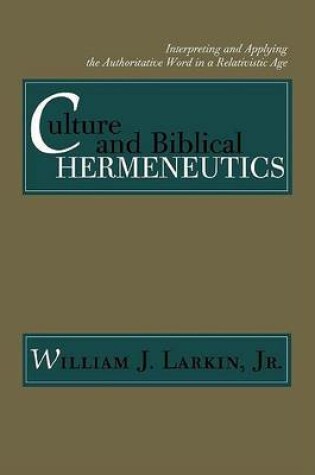 Cover of Culture and Biblical Hermeneutics