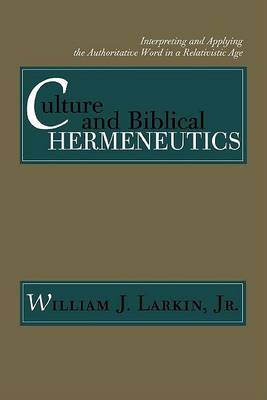 Book cover for Culture and Biblical Hermeneutics