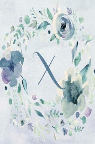Cover of 2020 Weekly Planner, Letter X - Blue Purple Floral Design