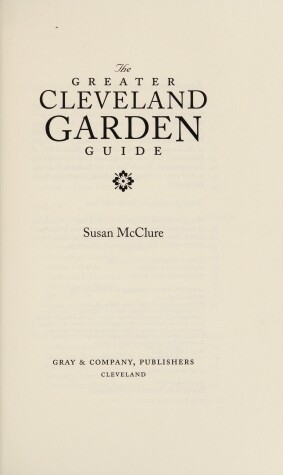 Book cover for The Greater Cleveland Garden Guide