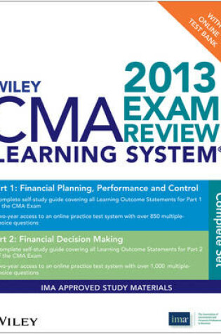 Cover of Wiley CMA Exam Review Learning System 2013 + Test Bank