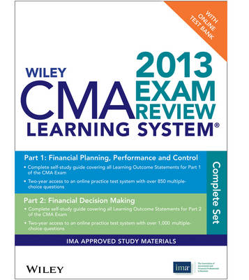 Cover of Wiley CMA Exam Review Learning System 2013 + Test Bank