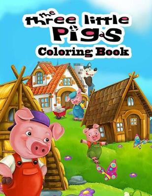 Book cover for The Three Little Pigs Coloring Book