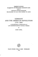 Cover of Germany and the American Revolution