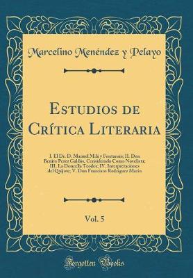 Book cover for Estudios de Critica Literaria, Vol. 5