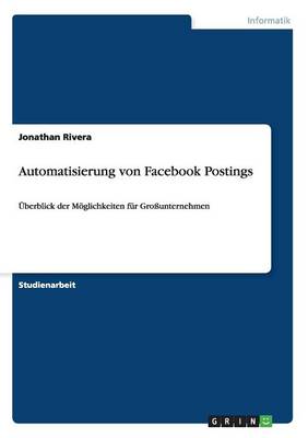 Book cover for Automatisierung von Facebook Postings