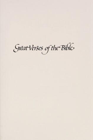 Cover of Great Verses of the Bible