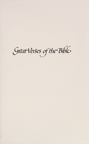 Book cover for Great Verses of the Bible