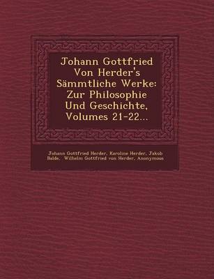 Book cover for Johann Gottfried Von Herder's Sammtliche Werke