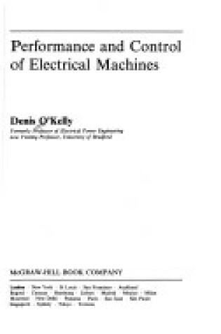 Cover of Performance and Control of Electrical Machines