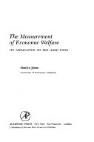 Cover of Measurement of Economic Welfare