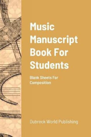 Cover of Music Manuscript Book For Students