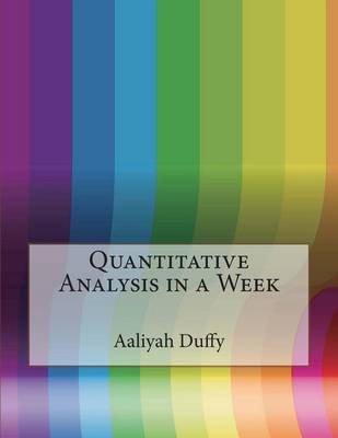 Book cover for Quantitative Analysis in a Week