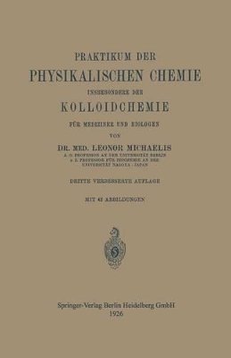 Book cover for Praktikum der Physikalischen Chemie insbesondere der Kolloidchemie für Mediziner und Biologen