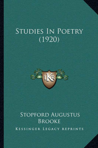 Cover of Studies in Poetry (1920) Studies in Poetry (1920)