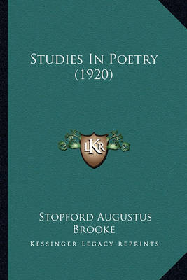 Book cover for Studies in Poetry (1920) Studies in Poetry (1920)