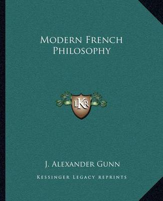 Book cover for Modern French Philosophy