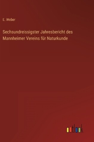 Cover of Sechsundreissigster Jahresbericht des Mannheimer Vereins für Naturkunde