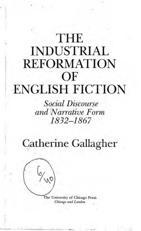 Book cover for The Industrial Reformation of English Fiction