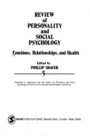 Cover of Emotions, Relationships, and Health