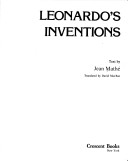 Book cover for Leonardos Inventions