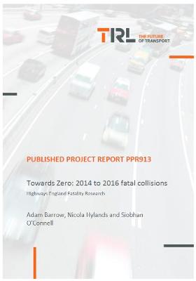 Cover of Towards Zero: 2014 to 2016 fatal collisions
