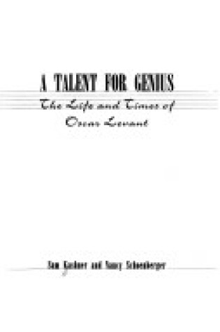 Cover of A Talent for Genius: