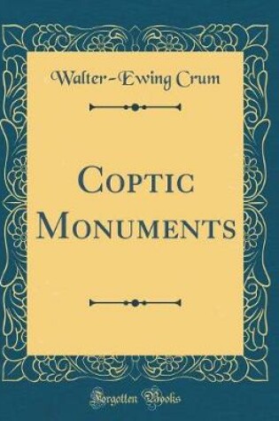 Cover of Coptic Monuments (Classic Reprint)