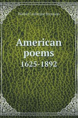 Cover of American poems 1625-1892