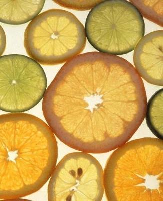 Cover of Food School Composition Book Citrus Oranges Slices 130 Pages