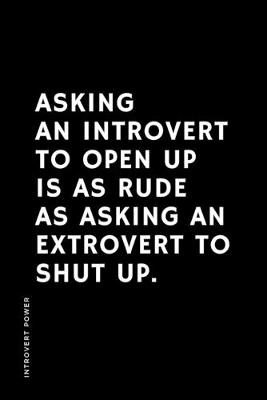 Book cover for INTROVERT POWER Asking an introvert to open up is as rude as asking an extrovert to shut up