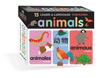 Book cover for Learn-A-Language Flash Cards: Animals