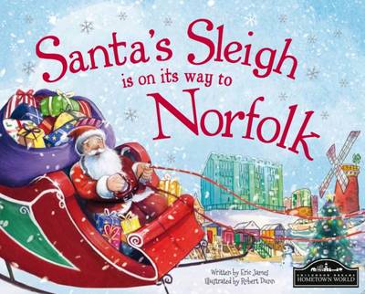 Book cover for Santa's Sleigh is on its Way to Norfolk