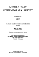 Book cover for Middle East Contemporary Survey, Volume Xi, 1987