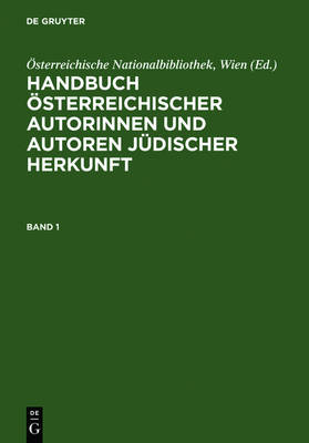 Cover of Handbuch OEsterreichischer Autorinnen Und Autoren Judischer Herkunft