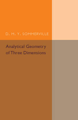 Book cover for Analytical Geometry of Three Dimensions